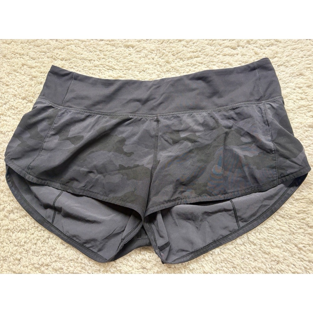 Lululemon SPEED UP SHORT 2.5" Heritage 365 Camo Deep Coal Multi Size 8